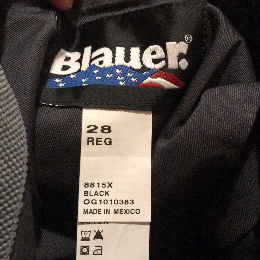 New Blauer black 8815X woven cotton tactical uniform pants 28 x 36 tall unhemmed